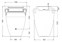 Sud na vodu Amphora 600 l